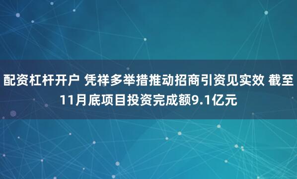 配资杠杆开户 凭祥多举措推动招商引资见实效 截至11月底项目投资完成额9.1亿元